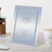 Periwinkle Glitzer & Silver Wedding Rings Sockelschild (In SItu)