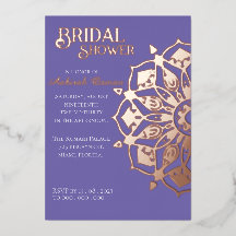 Periwinkle GoldIndian Henna Mandala Brautparty