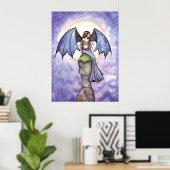Periwinkle Gothic Fairy Art Poster Print (Heimbüro)