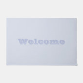 Periwinkle Gray Soft Weiß Pastellfarben Fußmatte (Vorderseite)