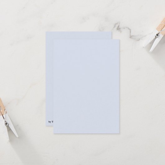 Periwinkle Gray Soft Weiß Pastellfarben Karte (Vorderseite/Rückseite Beispiel)