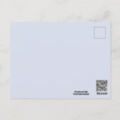 Periwinkle Gray Soft Weiß Pastellfarben Postkarte (Rückseite)
