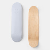Periwinkle Gray Soft Weiß Pastellfarben Skateboard (Vorderseite)