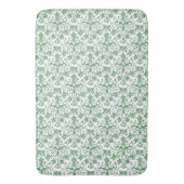 Periwinkle Green White Decorative Choral Badematte (Vorderseite Vertikal)