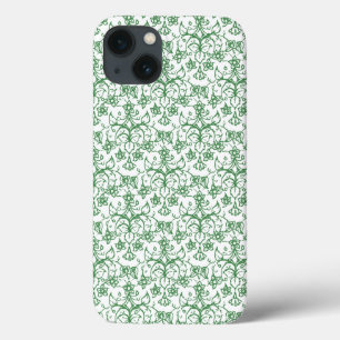 Periwinkle Green White Decorative Choral Case-Mate iPhone Hülle