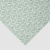 Periwinkle Green White Decorative Choral Seidenpapier (Ausschnitt)