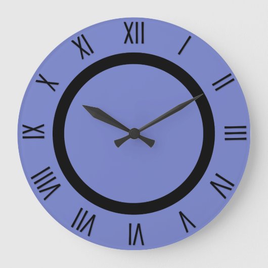 Periwinkle Große Wanduhr (Vorderseite)