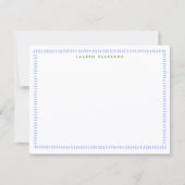 Periwinkle Hand-Painted Border Note Card Einladung (Vorderseite)