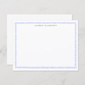 Periwinkle Hand-Painted Border Note Card Einladung (Vorne/Hinten)