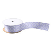 Periwinkle Hellblaues Quatrefolienmuster Satinband (Spule)