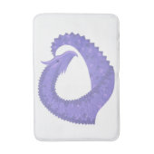 Periwinkle Herzdrache auf Weiß Badematte (Vorderseite Vertikal)