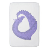 Periwinkle Herzdrache auf Weiß Badematte (Vorderseite Vertikal)
