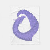 Periwinkle Herzdrache auf Weiß Fleecedecke (Vorderseite)