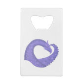 Periwinkle Herzdrache auf Weiß Geldkarten Flaschenöffner (Rückseite)