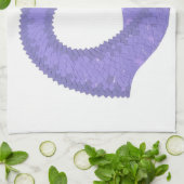 Periwinkle Herzdrache auf Weiß Handtuch (Gefaltet)