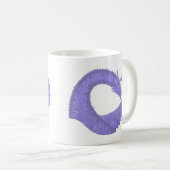 Periwinkle Herzdrache auf Weiß Kaffeetasse (VorderseiteRechts)