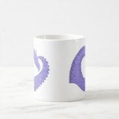 Periwinkle Herzdrache auf Weiß Kaffeetasse (Mittel)