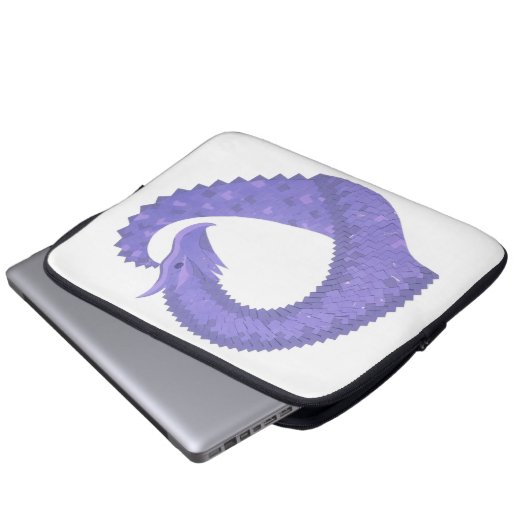 Periwinkle Herzdrache auf Weiß Laptopschutzhülle (Vorne Knopf)