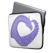 Periwinkle Herzdrache auf Weiß Laptopschutzhülle (Vorderseite Links)