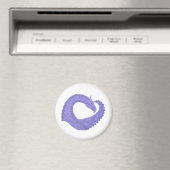 Periwinkle Herzdrache auf Weiß Magnet (In Situ (Geschirrspüler))