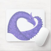 Periwinkle Herzdrache auf Weiß Mousepad (Mit Mouse)