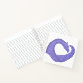 Periwinkle Herzdrache auf Weiß Notizbuch (Innenseite)