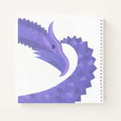 Periwinkle Herzdrache auf Weiß Notizbuch (Rückseite)