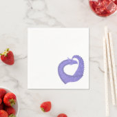 Periwinkle Herzdrache auf Weiß Serviette (Beispiel)
