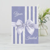 Periwinkle Hochzeit Einladung (Stehend Vorderseite)