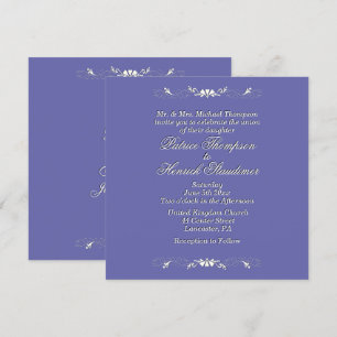 Periwinkle Hochzeitseinladung Einladung