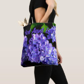 Periwinkle hydrangeas lila blaue Blumen für Tante Tasche (Von Nahem)