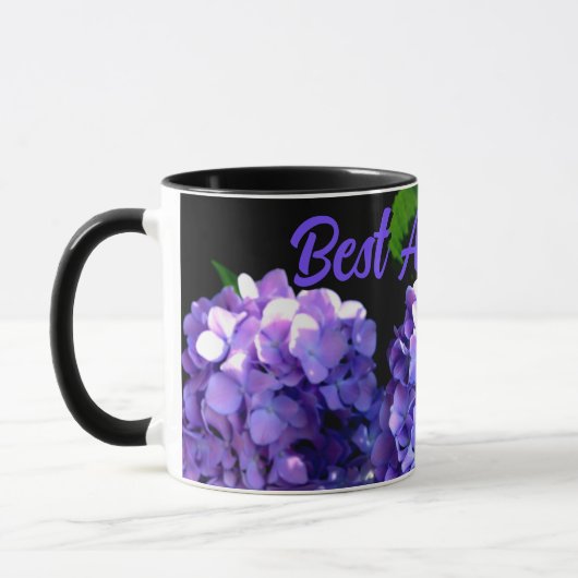 Periwinkle hydrangeas lila blaue Blumen für Tante Tasse (Links)