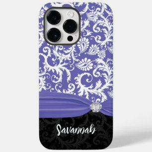 Periwinkle Imitate Diamond Damask iPhone Case-Mate iPhone 14 Pro Max Hülle