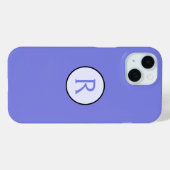 Periwinkle Initial Case-Mate iPhone Hülle (Rückseite (Horizontal))