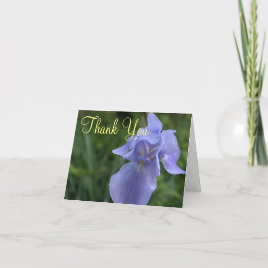 Periwinkle Iris Blume Wedding Vielen Dank Dankeskarte (Vorderseite)