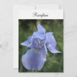 Periwinkle Iris Floral Wedding Reception Einladung