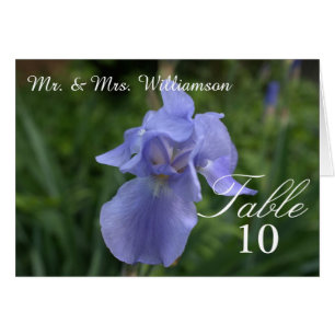 Periwinkle Iris Wedding Table Zent Cards