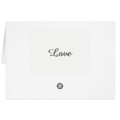 Periwinkle Iris Wedding Table Zent Cards (Rückseite Horizontal)