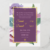 Periwinkle Joy Lilac Lila Pink Wedding Folieneinladung (Vorderseite)