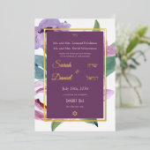 Periwinkle Joy Lilac Lila Pink Wedding Folieneinladung (Stehend vorne)