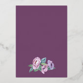 Periwinkle Joy Lilac Lila Pink Wedding Folieneinladung (Rückseite)
