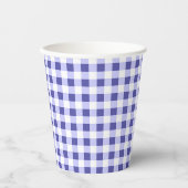 Periwinkle kariert pappbecher (Vorderseite)