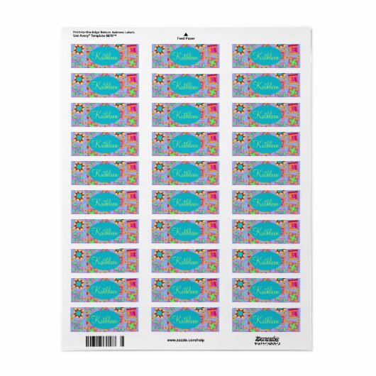 Periwinkle Lavender Quilt Patchwork Blocks Art (Vorne)