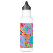 Periwinkle Lavender Quilt Patchwork Blocks Art Edelstahlflasche (Links)