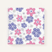 Periwinkle Lavender, rosa Retro Blume Journal Notizblock (Vorderseite)