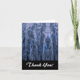 Periwinkle Lila Blue Abstrakt Art Dankeskarte