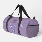 Periwinkle Lila Blue Butterfly Flutter Violett Duffle Bag (Rechte Ecke)