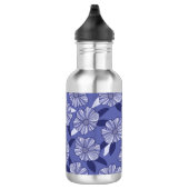 Periwinkle Lila Blumenmuster Edelstahlflasche (Rechts)