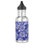 Periwinkle Lila Blumenmuster Edelstahlflasche (Links)