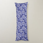 Periwinkle Lila Blumenmuster Seitenschläferkissen (Rückseite (Vertikal))